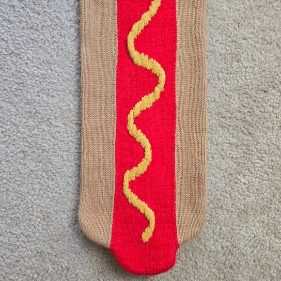 Hot Dog Scarf Wiener Brat Sausage Novelty Food - Picture 5 of 7